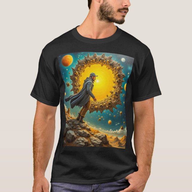 T-shirt foncé basique pour hommes (Devant)
