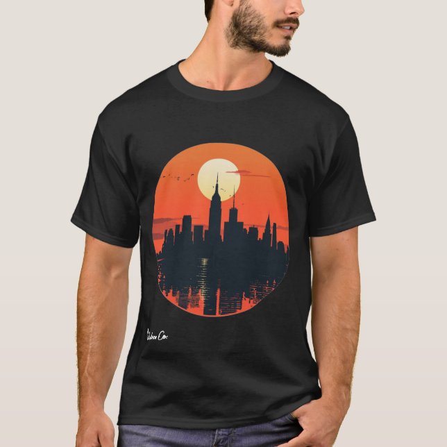 T-shirt foncé basique pour hommes  (Devant)