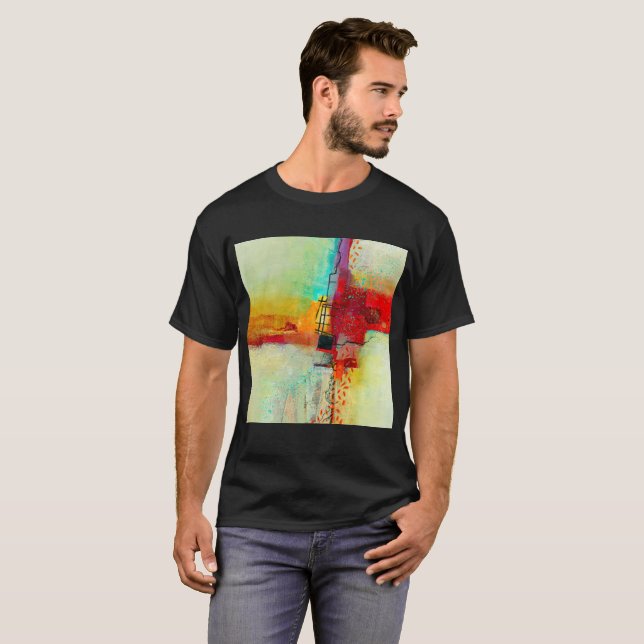 T-shirt foncé basique pour hommes (Devant entier)