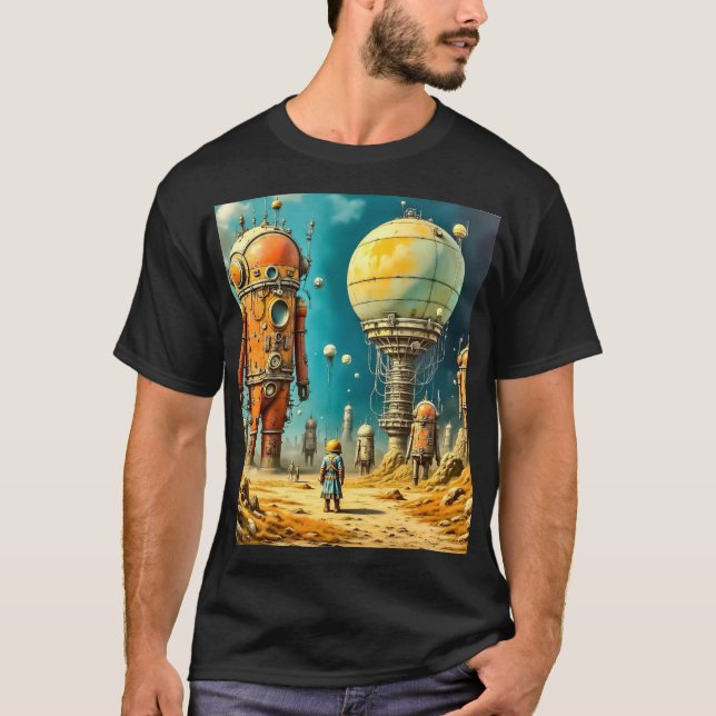 T-shirt foncé basique pour hommes (Devant)
