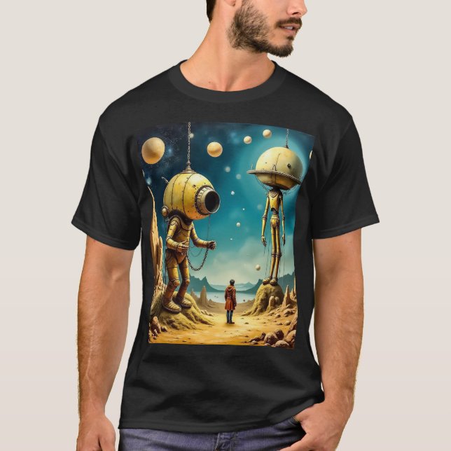 T-shirt foncé basique pour hommes (Devant)