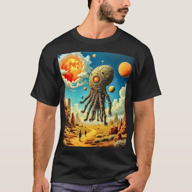 T-shirt foncé basique pour hommes (Devant)