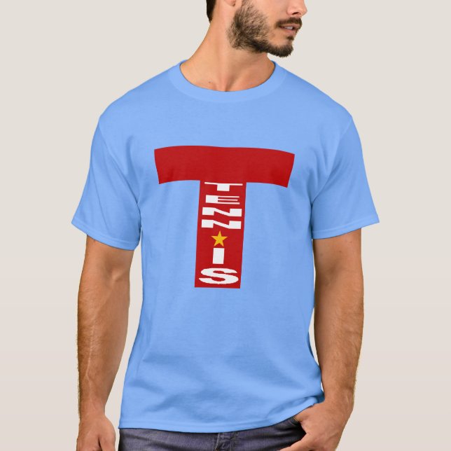 T-shirt foncé bleu caroline  homme  TENNIS  (Devant)