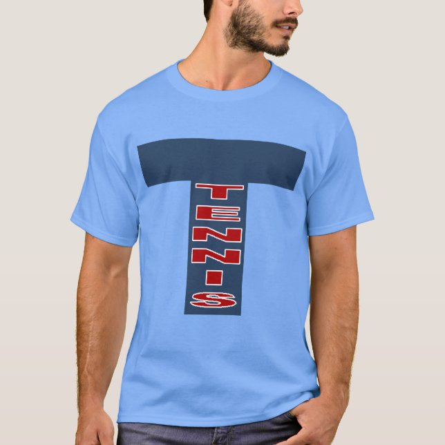 T-shirt foncé bleu caroline  TENNIS (Devant)