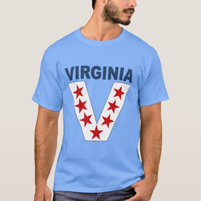 T-shirt foncé bleu caroline  VIRGINIA VICTORY (Devant)