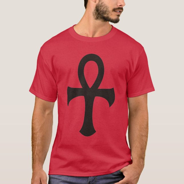 T-shirt foncé d'Ankh des hommes (Devant)