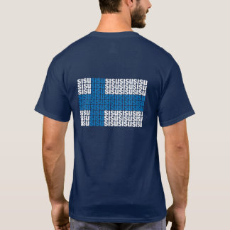 T-shirt foncé de base arrière de Sisu