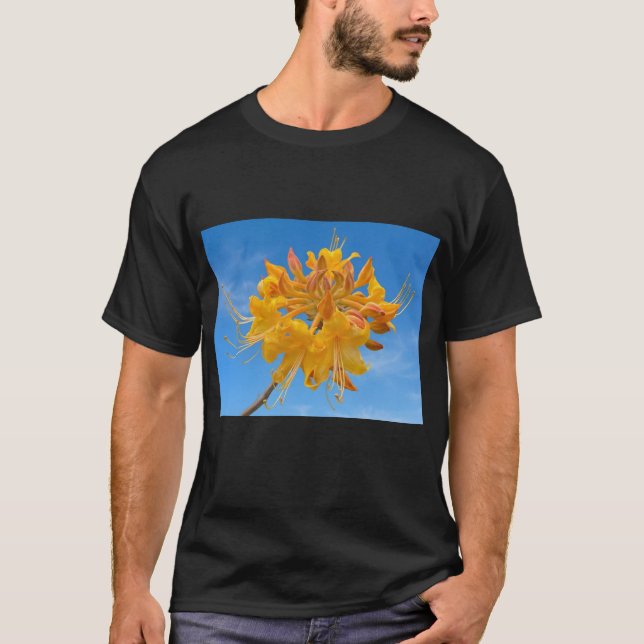 T-shirt foncé de base avec Azalée de la flamme de  (Devant)