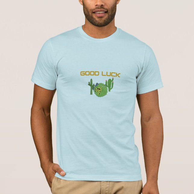 T-shirt foncé de base Cactus Chanceux (Devant)