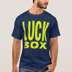 T-shirt foncé de base de boîte de chance