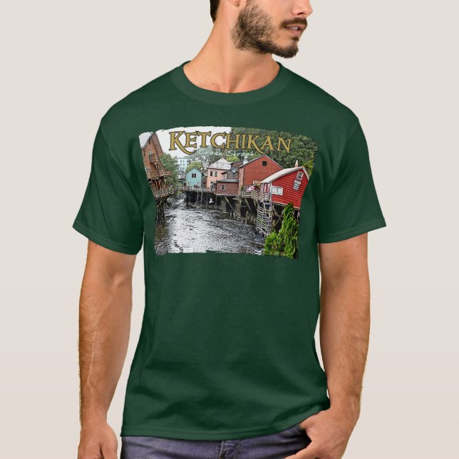 T-shirt foncé de base de Ketchikan (Devant)