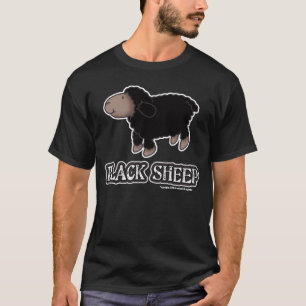 T-shirt foncé de base de moutons noirs