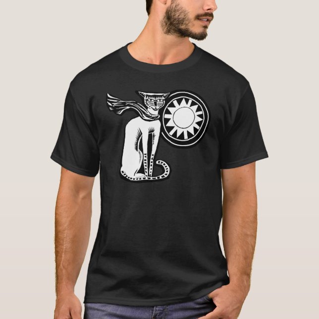 T-shirt foncé de base noir de conversation (Devant)