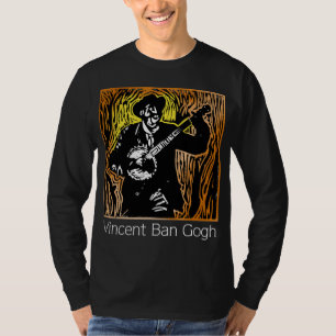 T-shirt foncé de la douille des hommes de Gogh
