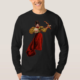 T-shirt foncé de la douille d'hommes rouges de