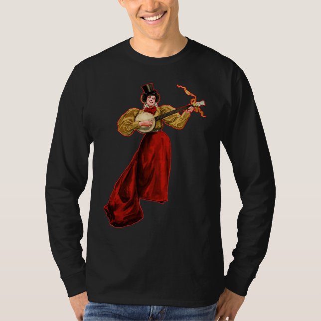 T-shirt foncé de la douille d'hommes rouges de (Devant)