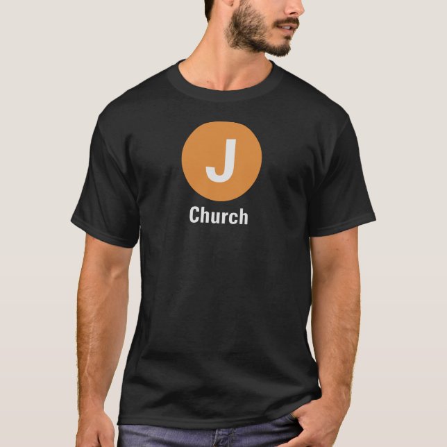 T-shirt foncé de l'église J (Devant)