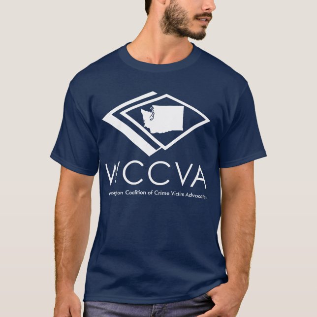 T-shirt foncé de WCCVA - grand logo avec des mots (Devant)