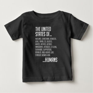 T-shirt foncé du Jersey de bébé des Etats-Unis