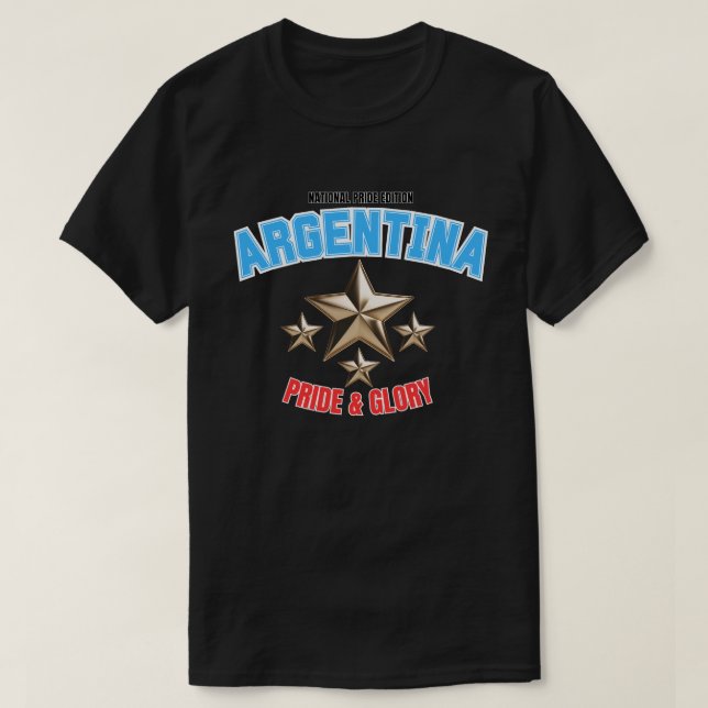 T-shirt foncé édition Fierté nationale d'Argentine (Design devant)