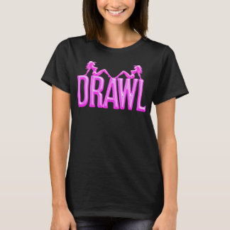 T-Shirt foncé pour femmes Drawl Mudflaps
