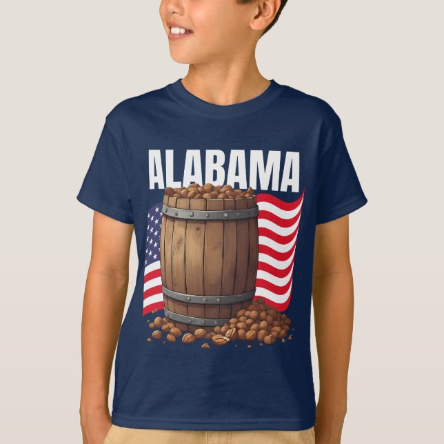 T-Shirt foncé pour garçon de l'Alabama  (Devant)