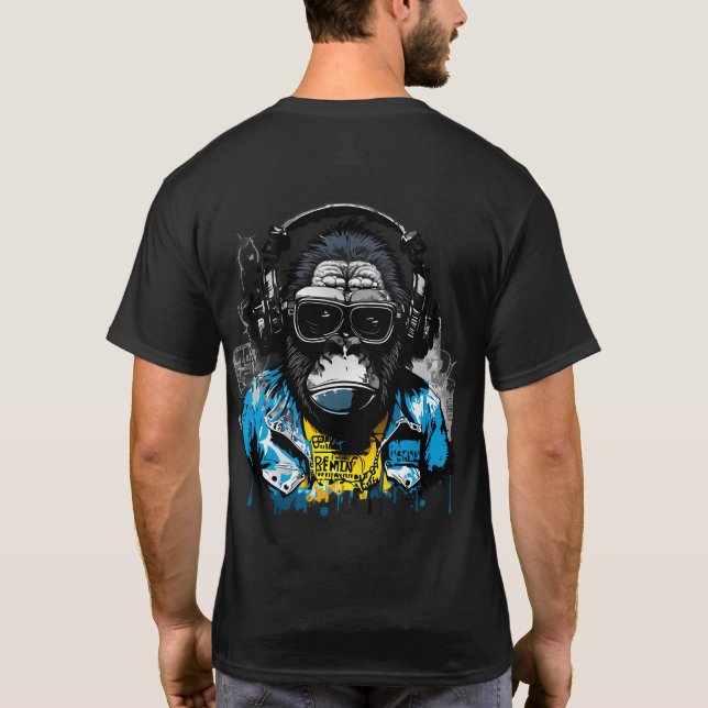 T-shirt foncé pour hommes (Dos)