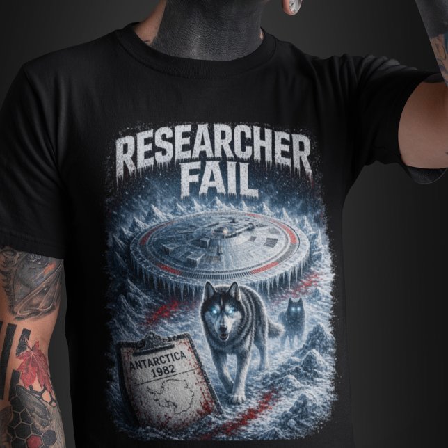 T-shirt foncé pour hommes Chercheur Échec (When science goes wrong… it goes REALLY wrong.)