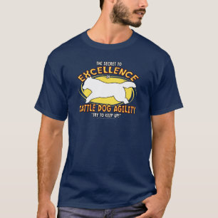 T-shirt foncé secret de chien de bétail d'agilité