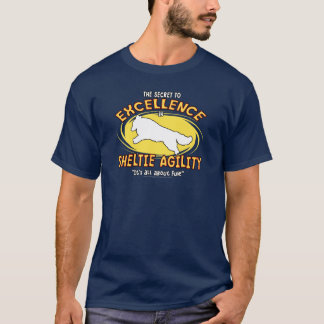 T-shirt foncé secret de Sheltie d'agilité