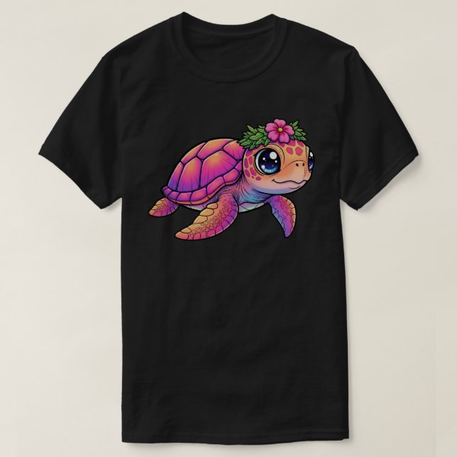 T-Shirt Foncé Tortue de Mer (Design devant)