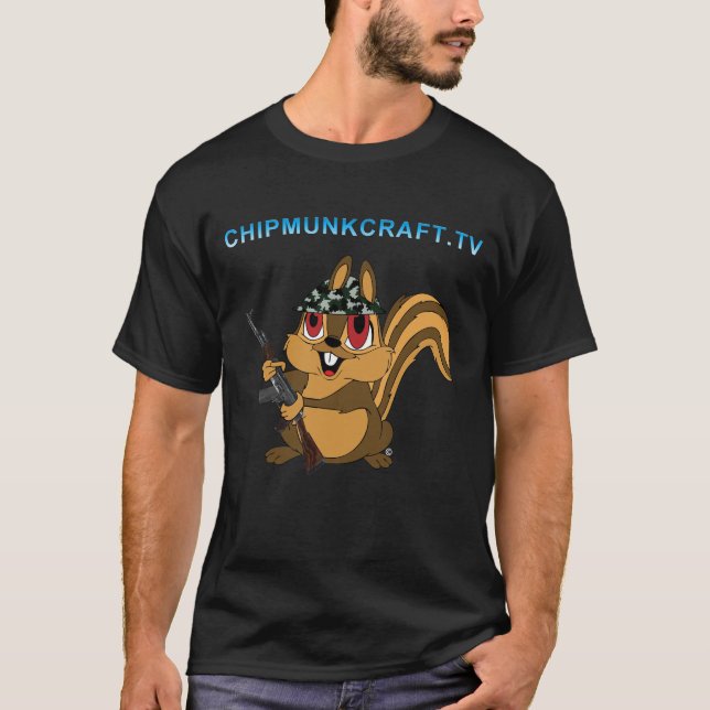T-shirt foncé v2 de ChipmunkCraft (Devant)
