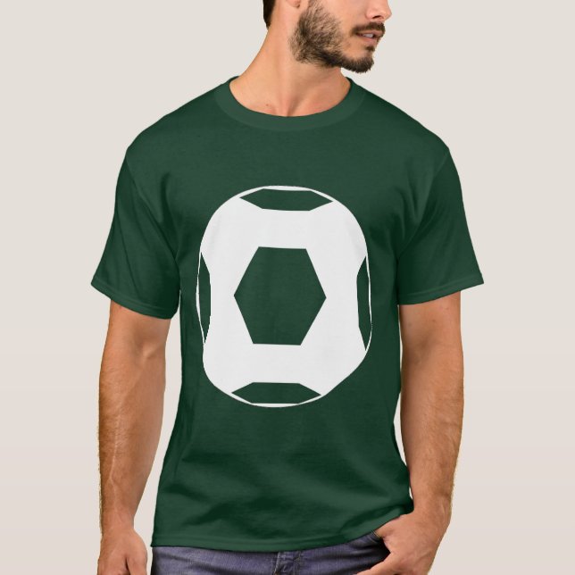 T-shirt foncé vert foret BALLON DE FOOT (Devant)