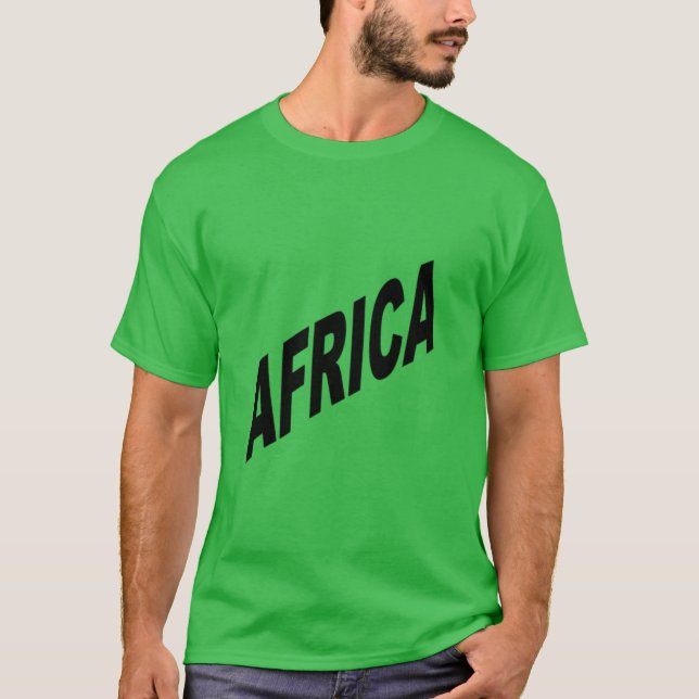 T-shirt foncé vert trèfle AFRICA (Devant)
