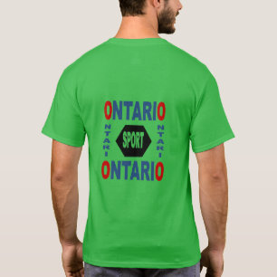 T-shirt foncé vert trèfle dos homme ONTARIO SPORT