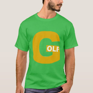 T-shirt  foncé vert trèfle homme  DESIGN  GOLF