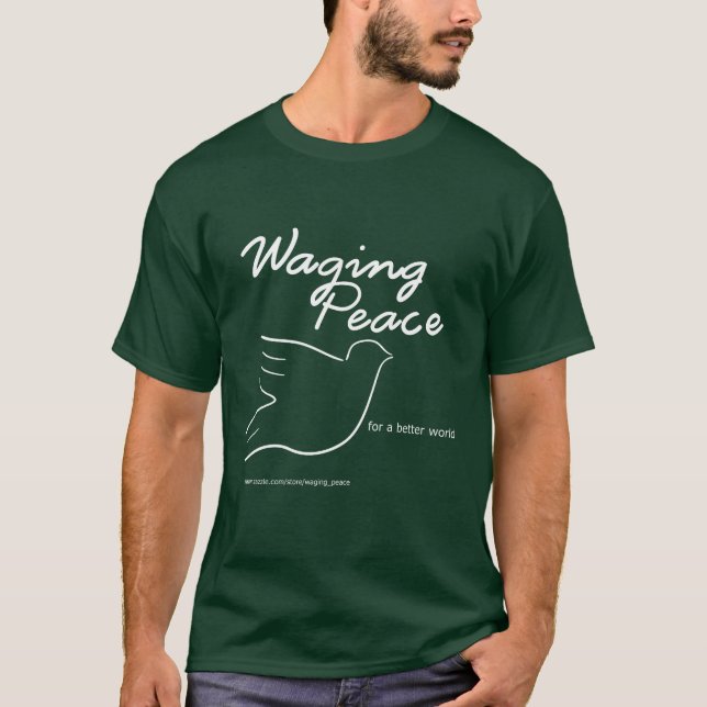 T-shirt foncé Waging Peace Dove (Devant)