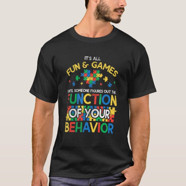 T-shirt Fonction du comportement de l'autisme Behaviorisme (Devant)