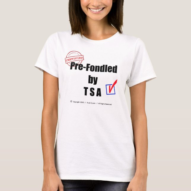 T-shirt Fonctionnaire Pré-Caressé par la chemise de TSA (Devant)