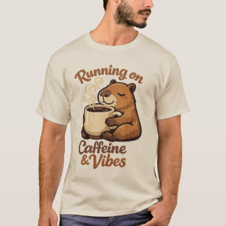 T-shirt Fonctionnant à la caféine et aux vibrations Capyba