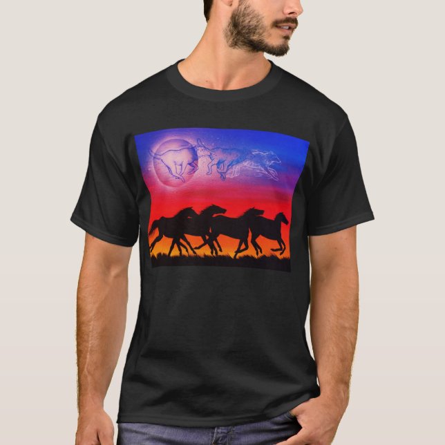 T-shirt Fonctionnement avec la lune (Devant)