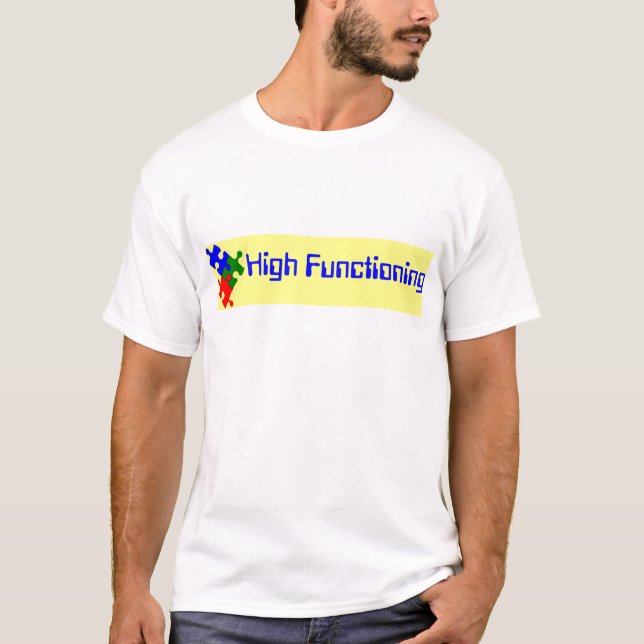 T-shirt Fonctionnement élevé autiste (Devant)