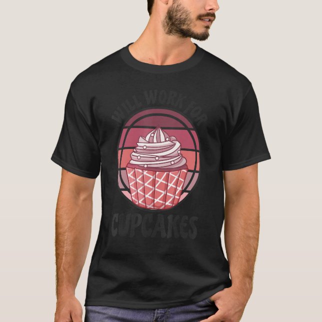 T-shirt Fonctionnera Pour Cupcakes Retro 1 (Devant)
