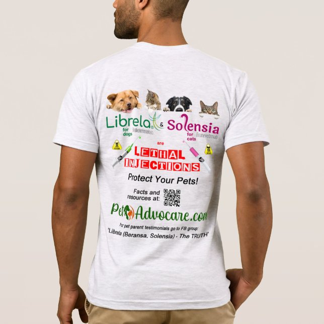 T-shirt Fond clair de sensibilisation L & S (Dos)