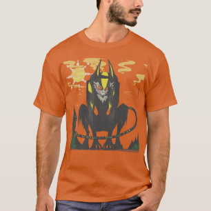 T-shirt Fond de monstre négatif sur la terre
