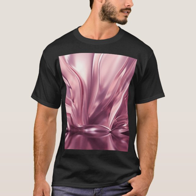 T-shirt Fond d'illustration 3D doré luxueux (Devant)