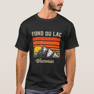 T-shirt Fond Du Lac Wisconsin Retro City State USA