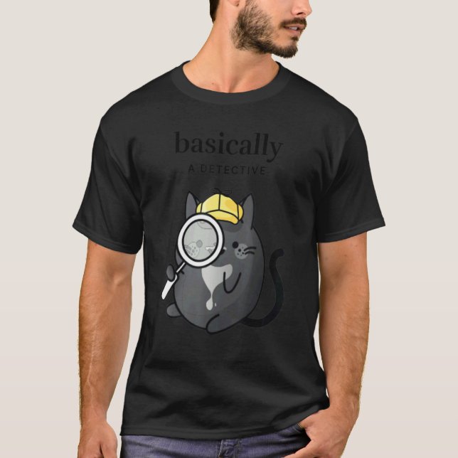 T-shirt Fondamentalement Un Détective Véritable Ventilateu (Devant)