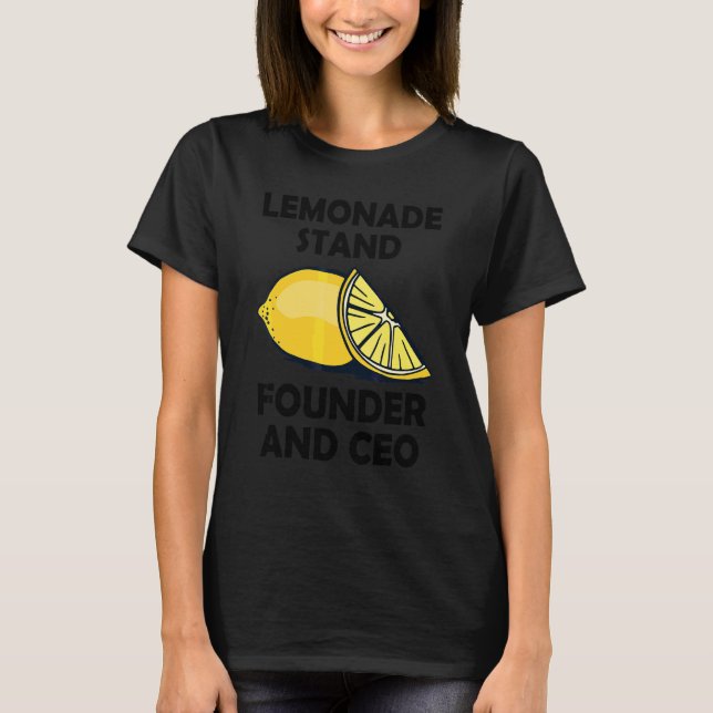 T-shirt Fondatrice et PDG du stand de limonade (Devant)