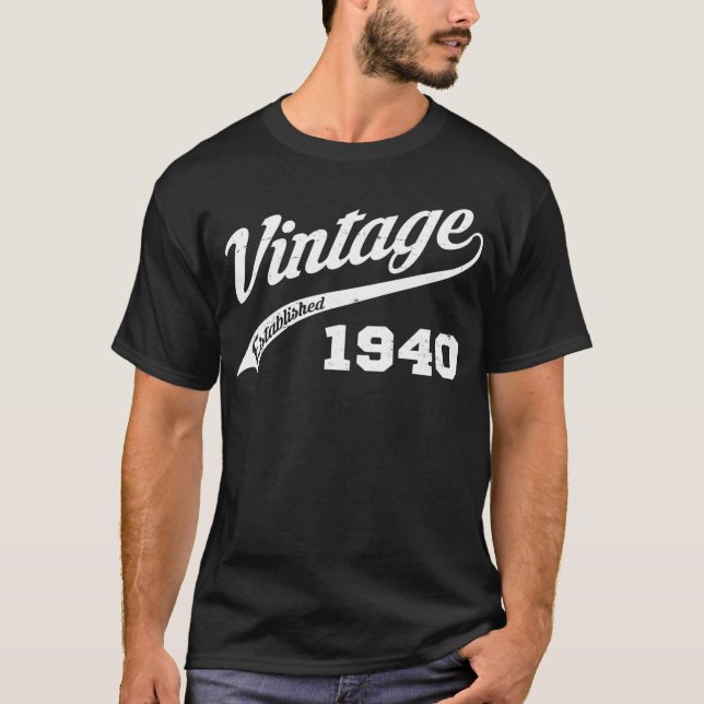 T-shirt Fondé en 1940 Vintage (Devant)